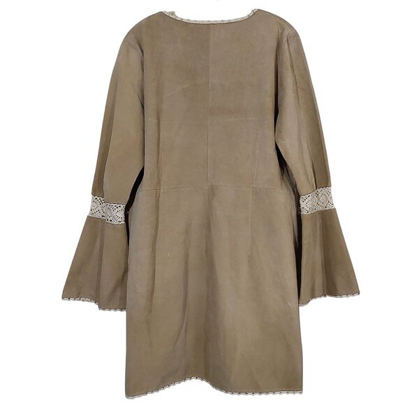 Vintage Wilson's Suede Crochet Boho Jacket & Mid-Rise Pants Matching Set - XL/10 - Picture 6 of 16